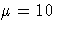 \mu = 10