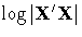 \log |{X'X}|