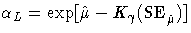 \alpha_{L}=\exp[\hat{\mu}-K_{\gamma}{\rm (SE}_{\hat{\mu}})]