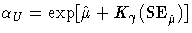 \alpha_{U}=\exp[\hat{\mu}+K_{\gamma}{\rm (SE}_{\hat{\mu}})]