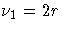 \nu_{1}=2r
