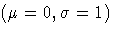 (\mu=0, \sigma=1)