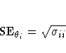 {\rm SE}_{\theta_{i}} = \sqrt{\sigma_{ii}}