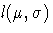 l(\mu,\sigma)