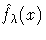 \hat{f}_{\lambda}(x)
