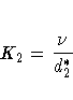 K_2 = \frac{\nu}{d_2^*}