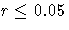 r\leq0.05