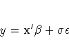 y = x^' {\beta} + \sigma\epsilon