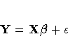 Y = X {\beta}+ {\epsilon}