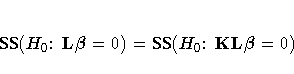 {SS}(H_0\colon L {\beta}= 0) =
{SS}(H_0\colon {KL} {\beta}= 0)