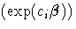 (\exp(c_i{\beta}))