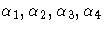 \alpha_1,
\alpha_2, \alpha_3, \alpha_4