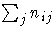 \sum_j n_{ij}