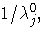 1/{\lambda_j^0},