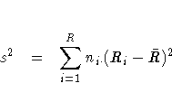 s^2 = \sum_{i=1}^R n_{i \cdot}
(R_{i} - \bar{R})^2