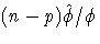 (n-p)\hat{\phi}/\phi