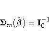 {{\Sigma}}_{m}(\hat{{\beta}}) = I_0^{-1}