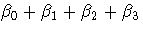\beta_{0}+\beta_{1}+\beta_{2}+\beta_{3}