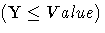 ({\rm Y} \le Value)