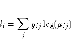 l_i = \sum_j y_{ij}\log(\mu_{ij})