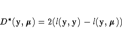D^*(y, {\mu}) = 2(l(y,y) - l(y, {\mu}))