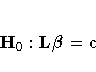 H_0 : L {\beta}= c