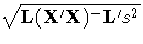 \sqrt{L({X^'X})^{-}L^' s^2}
