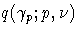 q(\gamma_p;p,\nu)