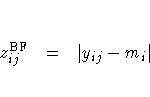 z^{\rm BF}_{ij} & = & | y_{ij} - m_i|