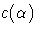 c(\alpha)
