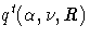 q^t(\alpha,\nu,R)