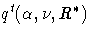 q^t(\alpha,\nu,R^*)