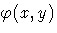 \varphi(x,y)