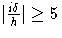 |\frac{i\delta}h|\geq 5