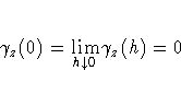 \gamma_z(0) = \lim_{h \downarrow 0}\gamma_z(h) = 0