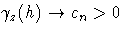 \gamma_z(h) arrow c_n \gt 0