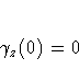 \gamma_z(0) = 0