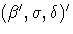 (\beta^',\sigma,\delta)^'