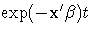 \exp(-x^' \beta)t