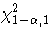 \chi^2_{1-\alpha,1}