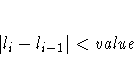 | l_i - l_{i-1}| \lt {value}