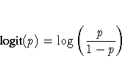 {logit}(p) = \log (\frac{p}{1-p})