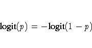 {logit}(p) = -{logit}(1-p)