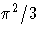 \pi^2/3