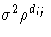 \sigma^2 \rho^{d_{ij}}