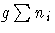 g\sum n_i