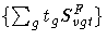 \{\sum_g
t_g S^F_{vgt}\}