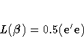 L({\beta}) = 0.5 (e^'e)