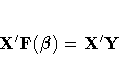 X^'F({\beta}) = X^'Y