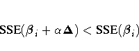 {SSE}({\beta}_i + \alpha {\Delta}) \lt
{SSE}({\beta}_i)